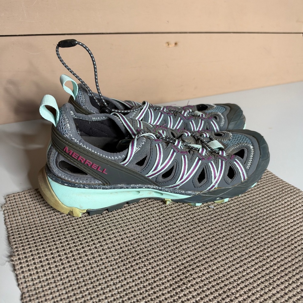 Merrell Womens All Out Blaze Sieve Water Shoes Blue Smoke Grey J52770 Size 7